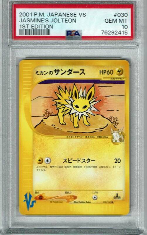 【PSA10/ワンオーナー/送料込み】ポケモンカード VS ミカンのサンダース 030/141