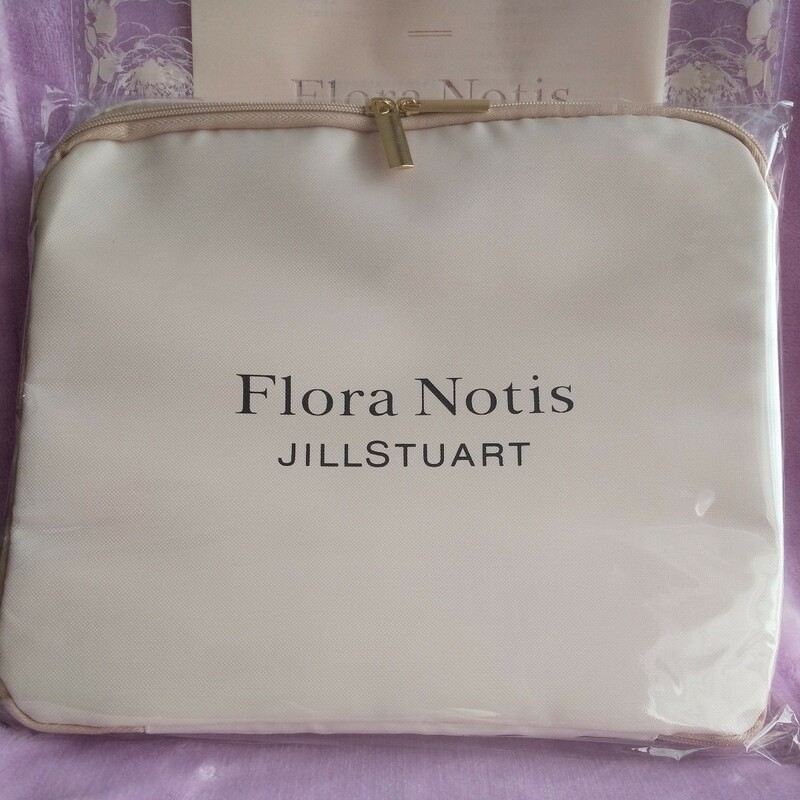 ゼクシィ 2024年 1月号 付録 Flora Notis JILL STUART フローラノーティス ジルスチュアート マチ付きBIGコスメポーチ ポーチ 収納ケース 