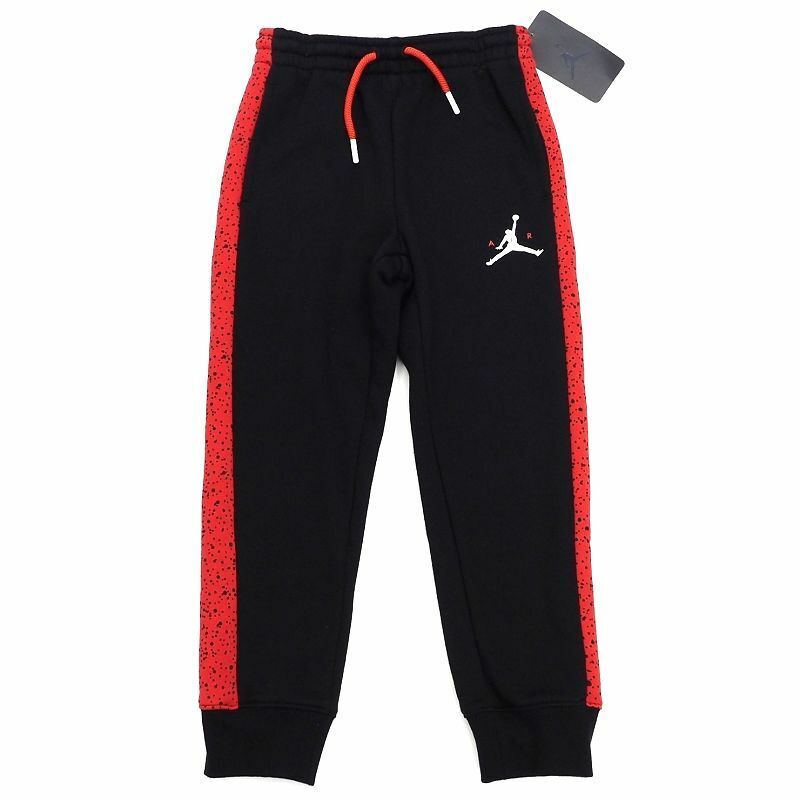 K04141 新品 AIR JORDAN/スウェットパンツ 【サイズ：4~5YRS(104~110cm)】 ブラック/レッド 95B784-023 エアージョーダン ボーイズ