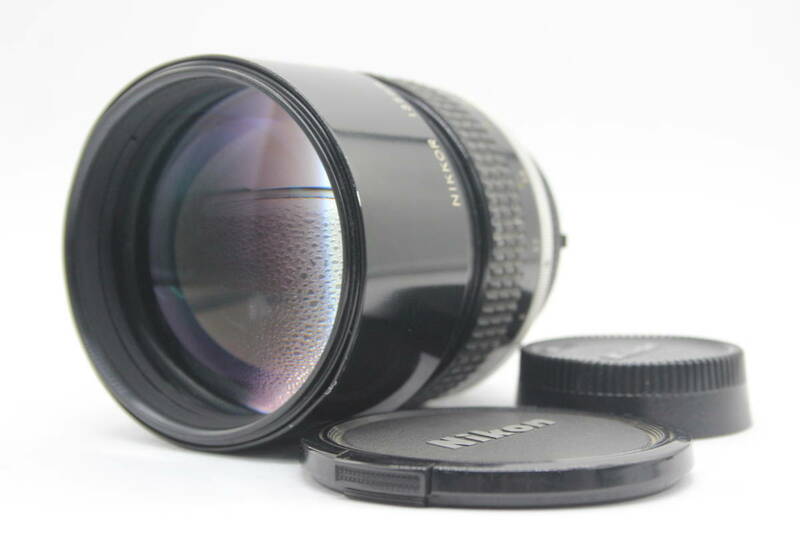 【返品保証】 ニコン Nikon Nikkor Ai-s 135mm F2 前後キャップ付き レンズ s4037