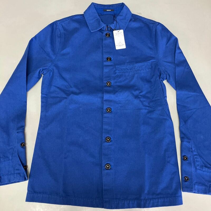 デンハム DENHAM 定価30400円 シャツ 未使用 XSサイズ メンズ 綿100% 長袖シャツ ジャケット アウター ブルー 青