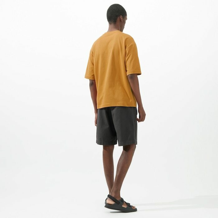 ユニクロ　エアリズムコットンオーバーサイズTシャツ（5分袖）　オレンジ　ＸＬ　ユニセックス