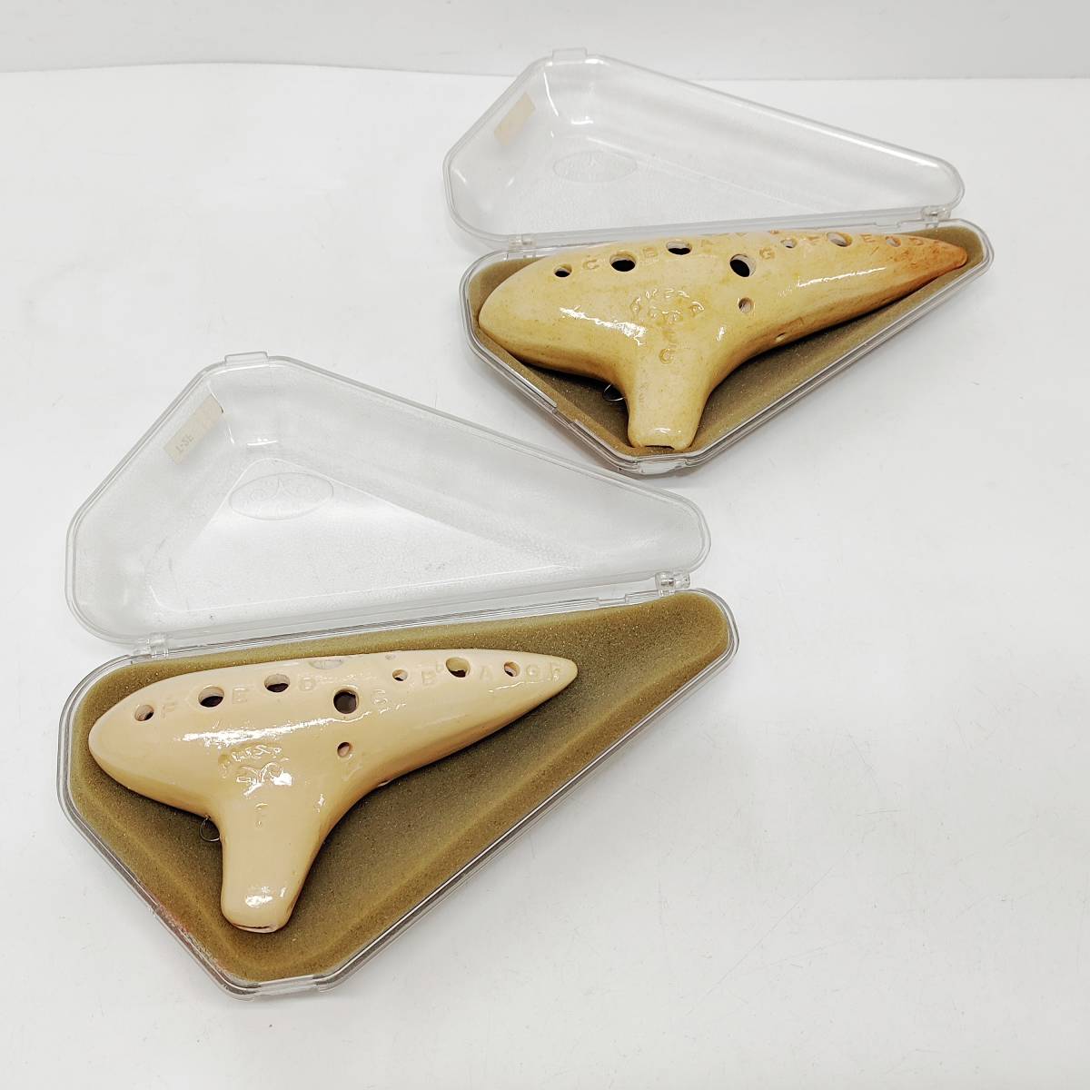 ●アケタ T-2F/T-5C オカリナ 2点セット AKETA ケース付き Ocarina ソプラノ F調 コルネチーノ アルトC調 コルネッタ オカリーナ S2450