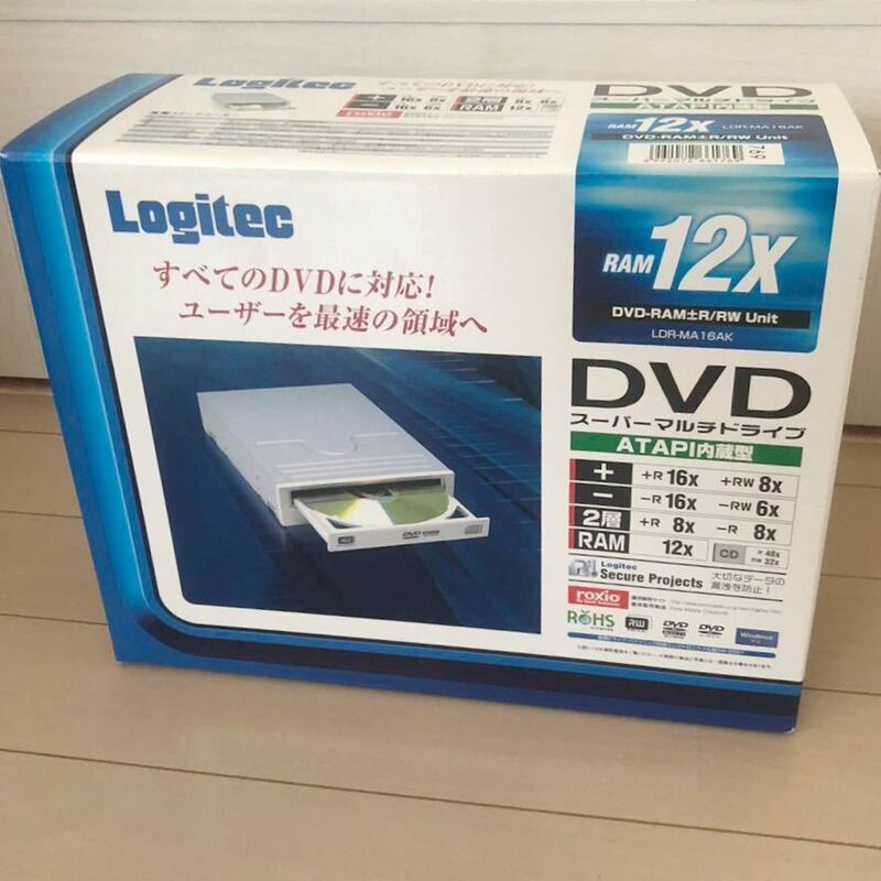 ロジテック DVD スーパーマルチドライブ　Logitec RAN12X LDR-MA16AK 未開封　保管品　ATAPI内蔵型　パソコン周辺機器