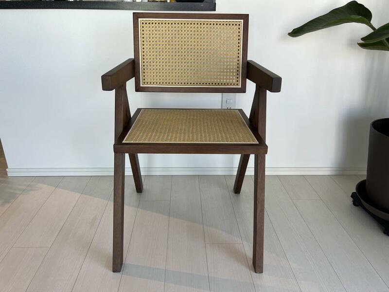 ピエールジャンヌレコルビュジェリプロダクトラタン籐椅子チェア