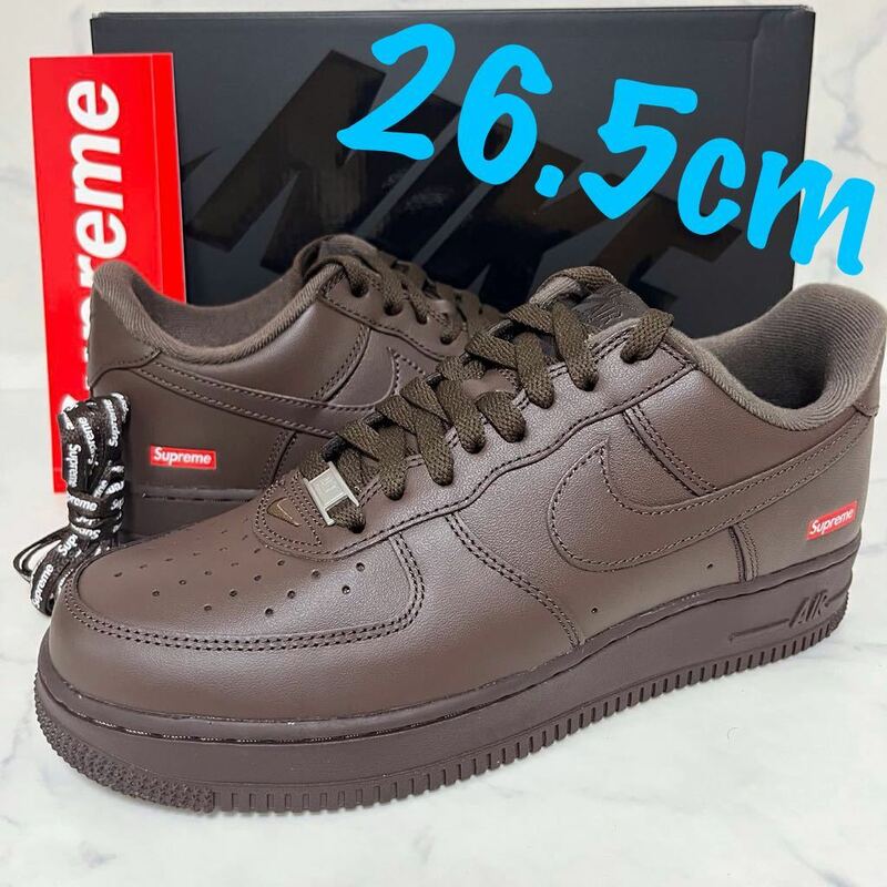 ★送料無料★【新品 ステッカー付き】26.5cm Supreme Nike Air Force 1 Low SP シュプリーム ナイキ エアフォース ロー バロックブラウン