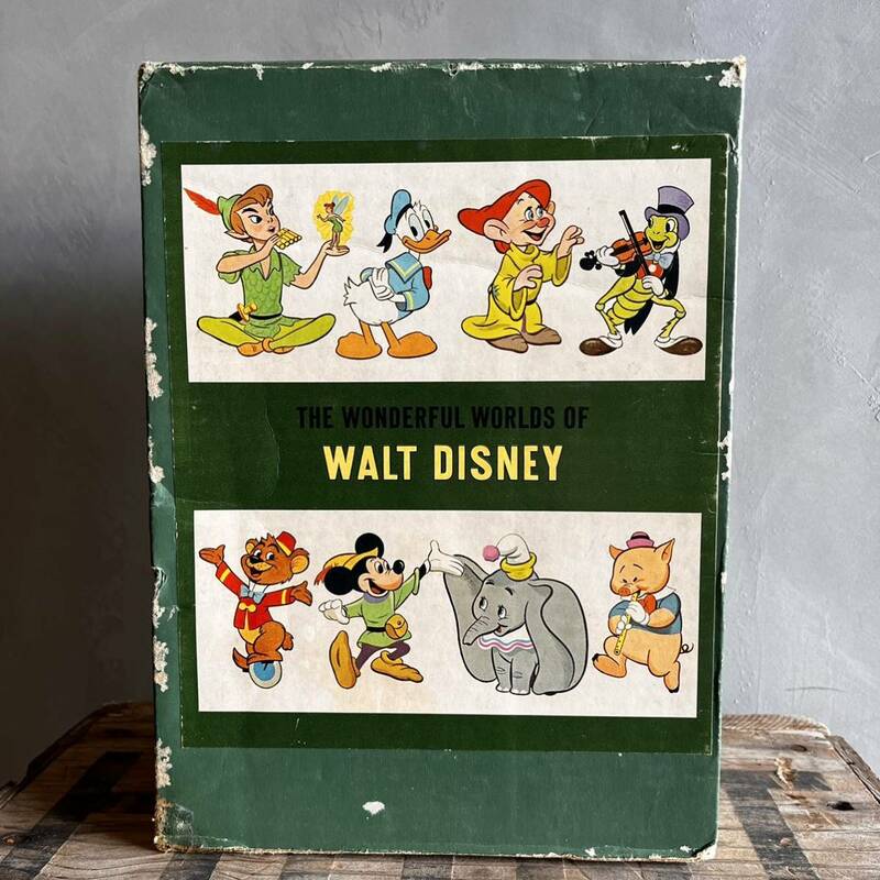 【1965s vintage】The Wonderful Worlds Of Walt Disney Book Box Set 4 ディズニー　本　４冊セット　読み聞かせ　英語　洋書　アメリカ