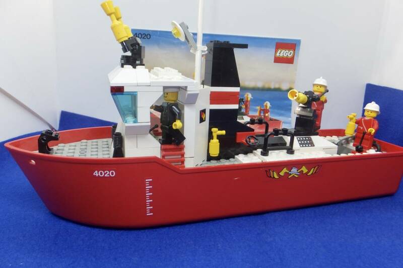 LEGO #4020 消防船　Fire Fighting Boat　街シリーズ　オールドレゴ　取説有り