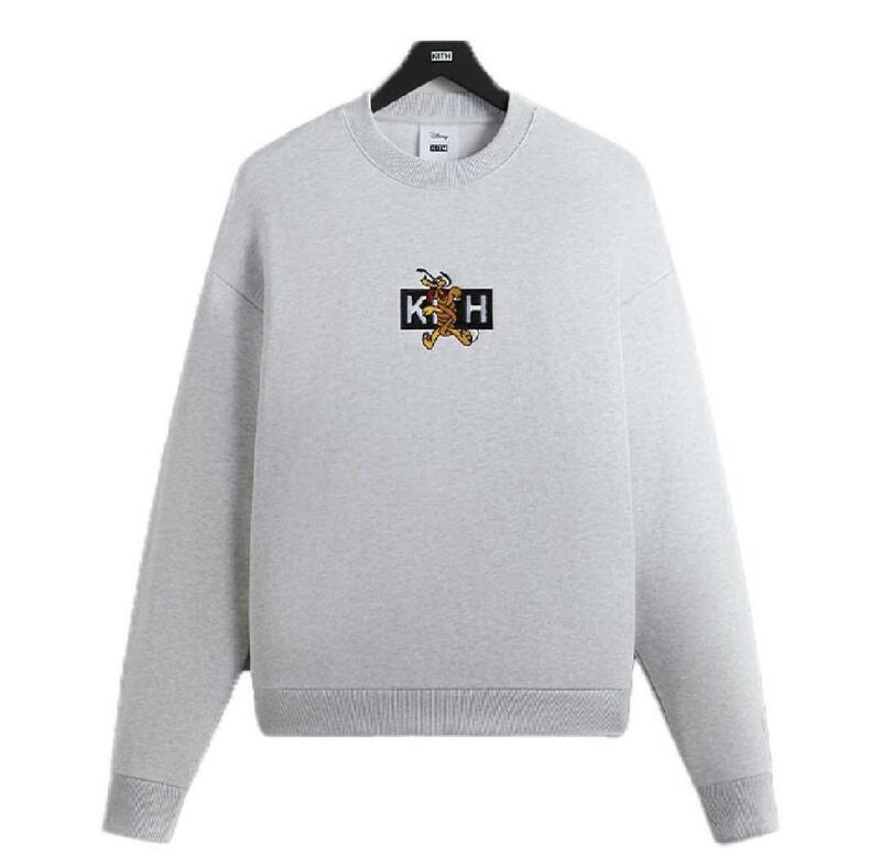 XL Disney Kith for Mickey & Friends Cyber Monday Pluto Classic Logo Crewneck ミッキー クラシック ロゴ クルーネック グレー P179