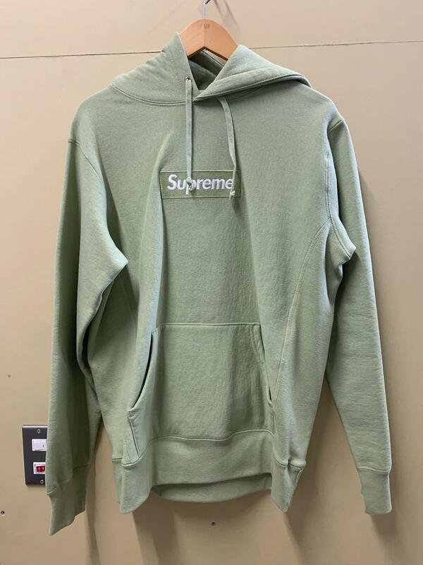 Supreme Box Logo Hooded Sweatshirt Sage Mサイズ 新品 シュプリーム ボックスロゴ フーディー パーカー セージ P047