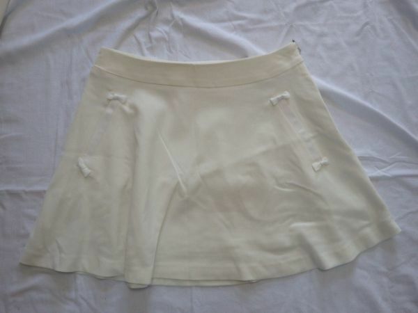 オススメ♪ Rosy Future レディース ミニスカート 38 Mサイズ ホワイト リボン付き 色違いやサイズ違いもあります