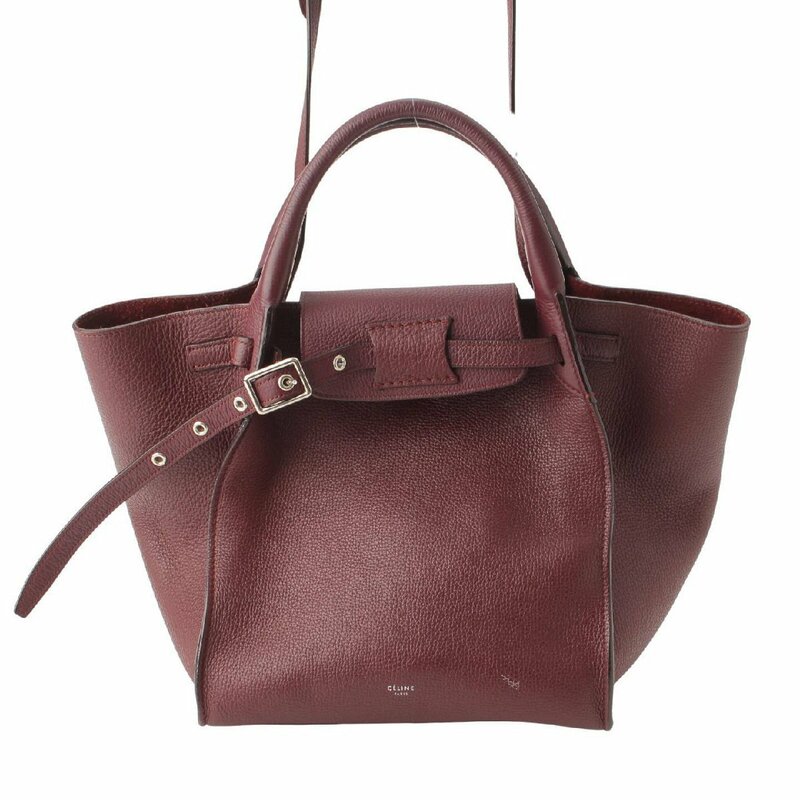 【セリーヌ】Celine　セリーヌ ビッグバッグ スモール 2way ハンドバッグ ショルダーバッグ ボルドー 【中古】【正規品保証】188419