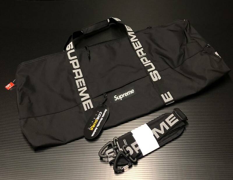 新品 未使用 国内正規品 ◆ Surpreme 18ss Large Duffle Bag Black/黒 ◆ 半タグ付 代官山店舗購入商品