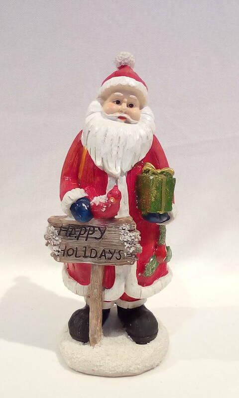 ●41●クリスマス サンタ サンタさん 看板 小鳥 プレゼント 置物 本格的 おしゃれ クリスマスオブジェ 室内 サンタクロース