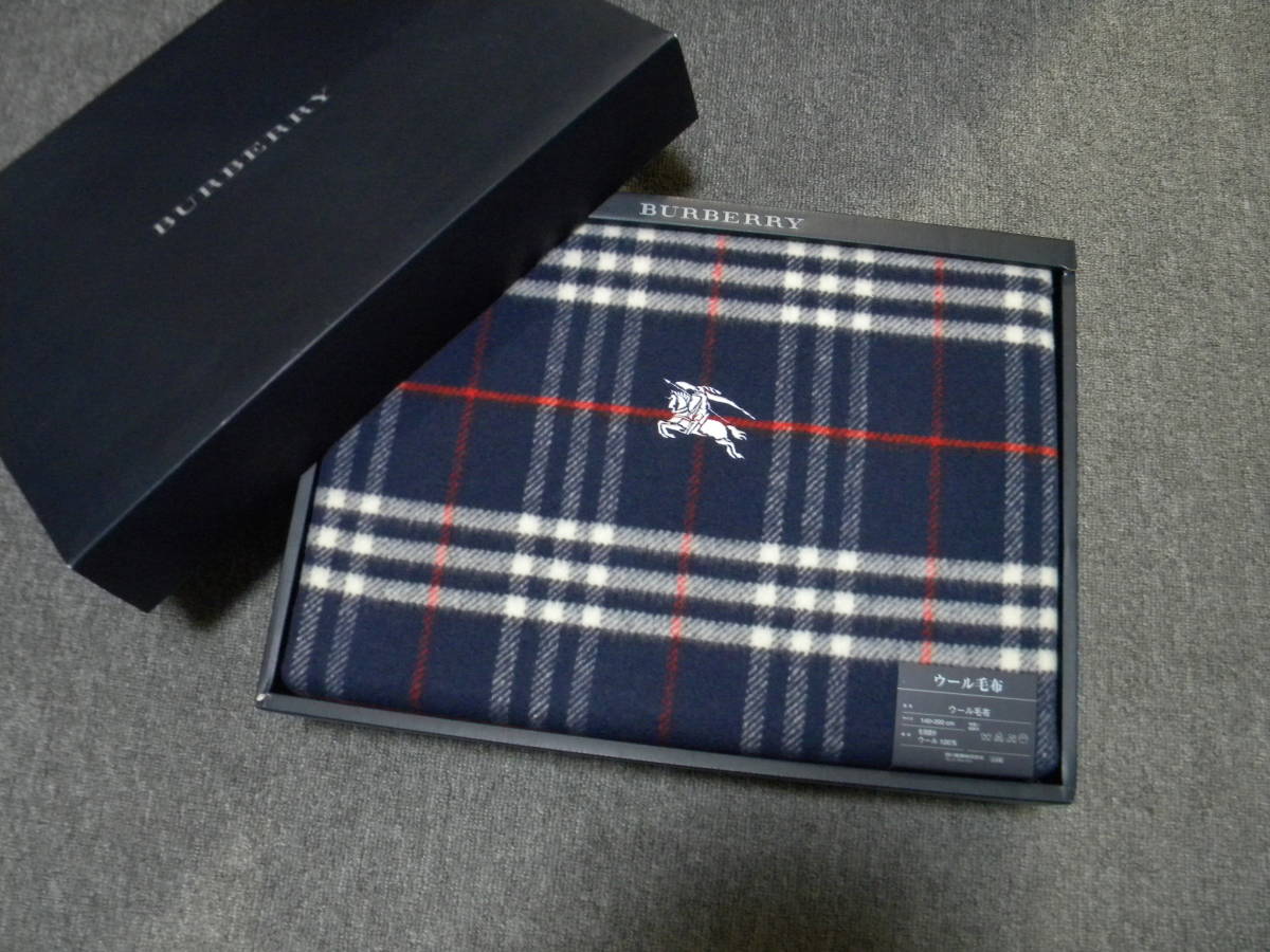 ★即決★BURBERRY バーバリー★ウール毛布★シングル★②