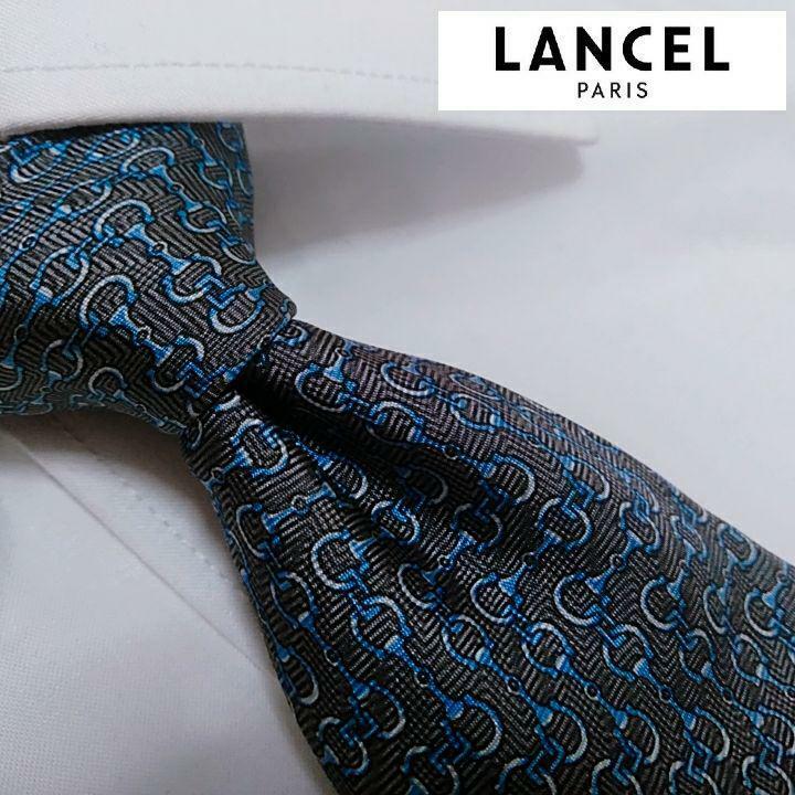 未使用に近い　LANCEL ハイブランド ネクタイ シルク フランス製