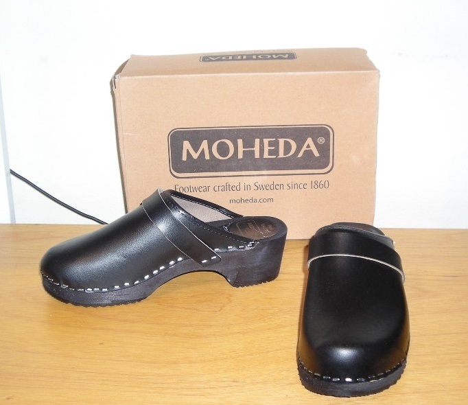 新品☆スエーデン製MOHEDAの本革製サンダル☆黒★23.0cm