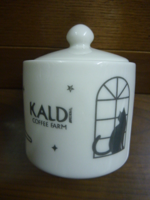 送料無料★KALDI カルディ 陶器製 猫デザイン シュガーポット ネコの日