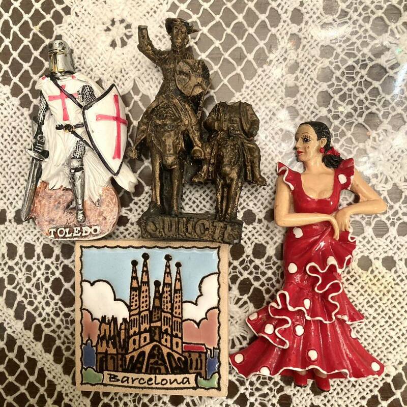 スペイン　キッチンマグネット　フラメンコ　サグラダファミリア教会　トレド　中古品　ドンキホーテ　まとめて　セット　騎士　中世　鎧