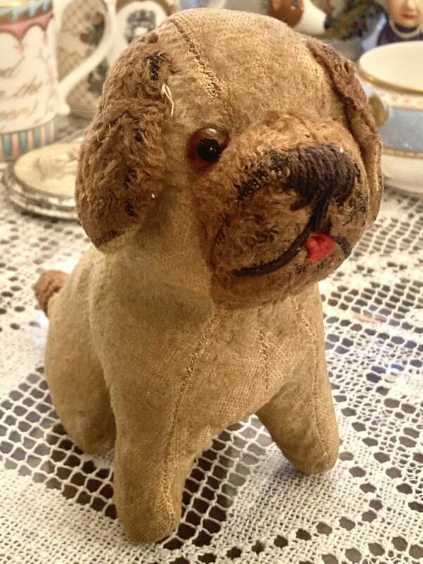 フランス　アンティーク　犬　ぬいぐるみ　テディベア　ビンテージ　ヴィンテージ　蚤の市　ブロカント　おがくず入り　セントバーナード