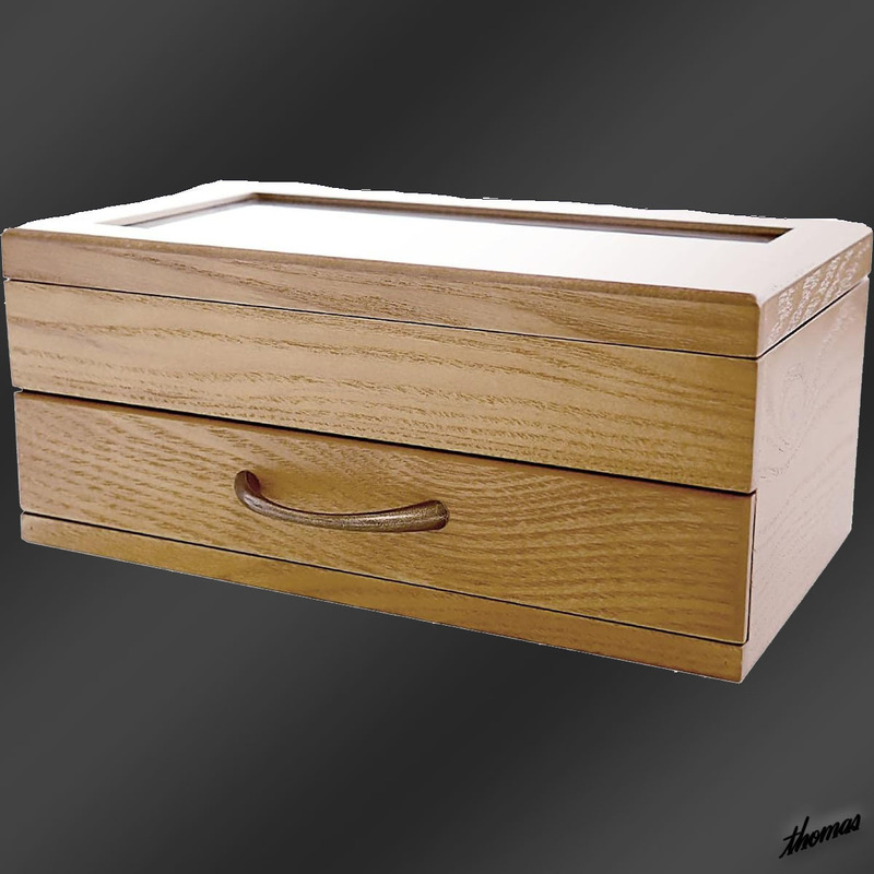 ◆抜群の収納力と使いやすいサイズ感◆ ジュエリーボックス ウィンドウデザイン ベルベット生地 インテリア ウッド 宝石箱 プレゼント