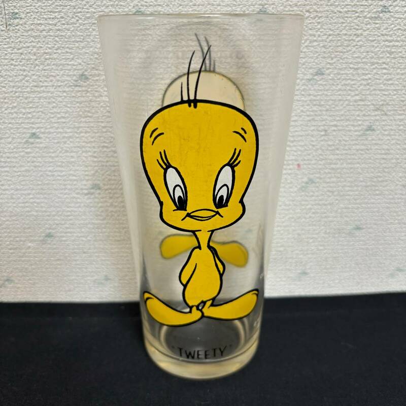 ★70s Vintage Pepsi Glass.11 TWEETY 1973年製 WARNER BROS ペプシ　ワーナー・ブラザーズ　コレクターシリーズ　トゥイーティー