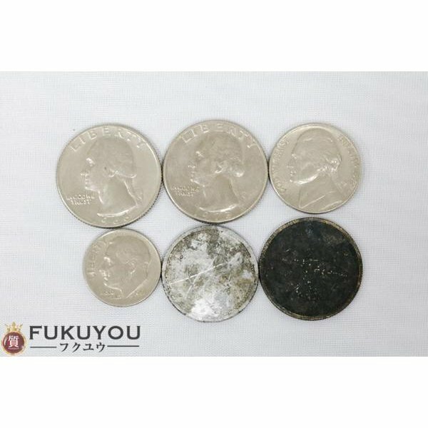 外貨古銭セット ２ヵ国 6枚 24.7g 硬貨 小銭 コイン