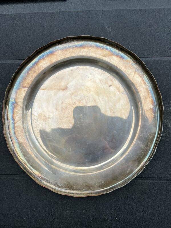 シルバー トレー 皿 プレート Silver Dish Tray 骨董 古美術 アンティーク 銀張