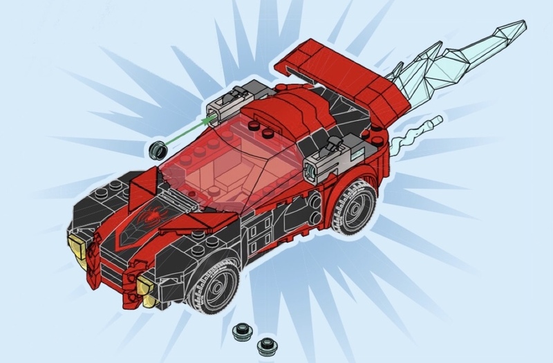 LEGO レゴ 76244☆MARVEL マイルス・モラレス vs.モービウス☆車のみ☆ミニフィグ、付属アイテム等無し☆未使用☆スポーツカー