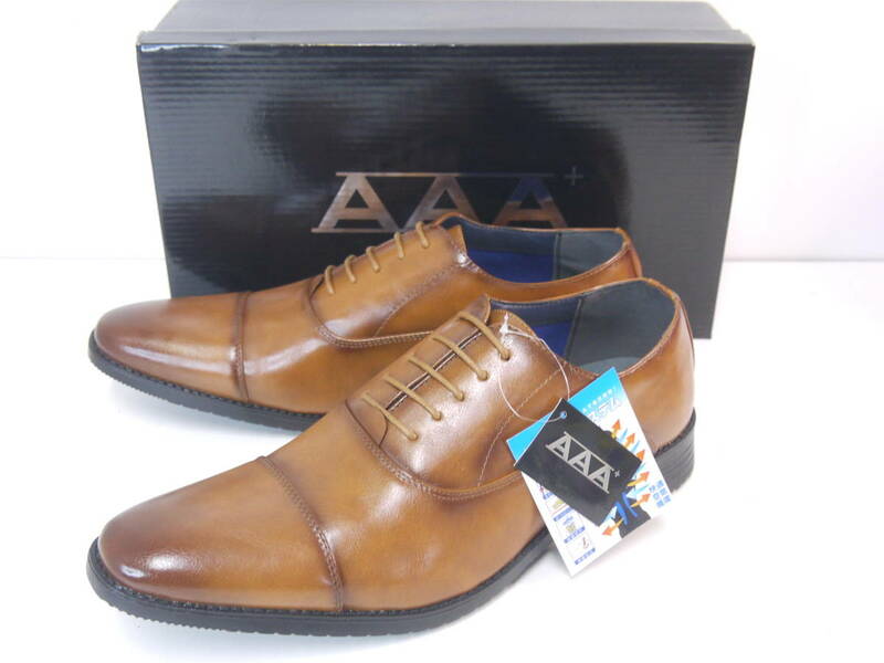 50 新品 AAA+ 29.0 3E ビジネスシューズ 紳士靴 LBR ライトブラウン 大きいサイズ 滑りにくい/軽量/衝撃吸収/3E