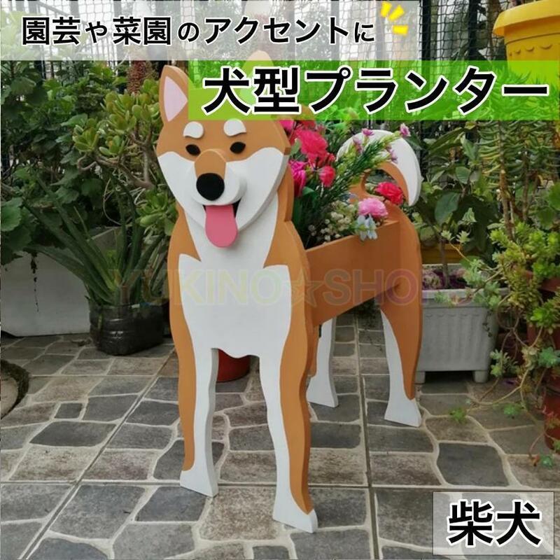 【柴犬】　犬　プランター 鉢植え ガーデニング 植物　園芸　菜園