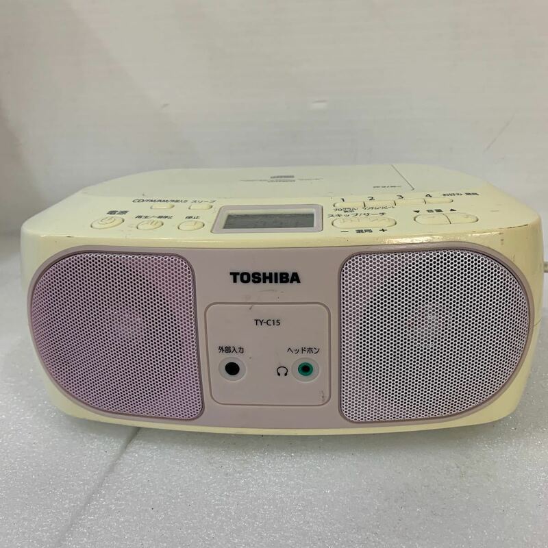 QW3101 TOSHIBA/東芝 　CDラジオ 　TY-C15　 ホワイト/ピンク　　2015年製　CD再生ok 1129