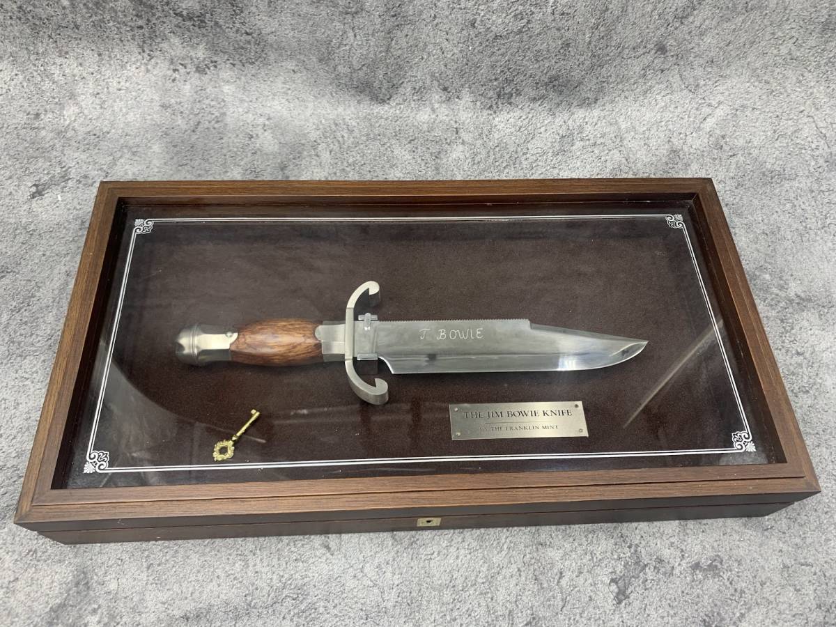 【 THE FRANKLIN MINT THE JIM BOWIE KNIFE 】フランクリンミント社 ザ ジムボーイナイフ 観賞用 インテリア 額装 模造品