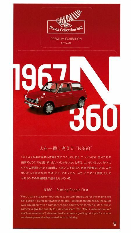 ステッカー　ホンダ・N360　ホンダ・コレクションホール　ホンダ・ウェルカムプラザ青山　Honda Collecton Hall