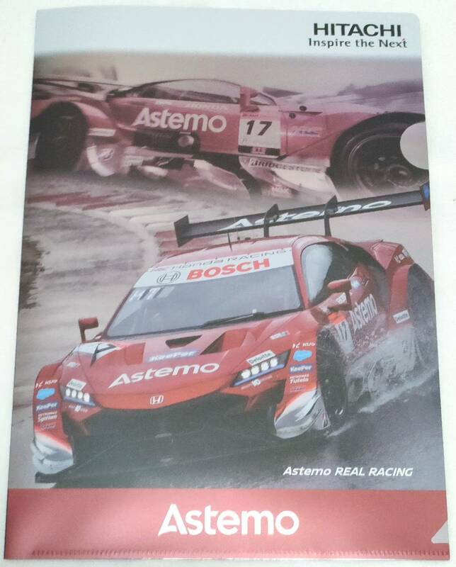 クリアファイル Astemo 2023　SUPER GT　NSX-GT (REAL RACING)　MFJ　CBR1000RR-R (SI Racing) ホンダ　Honda　日立アステモ