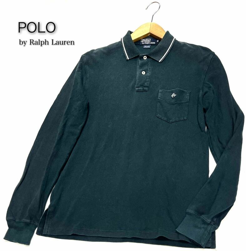 POLO RALPH LAUREN★ラルフローレン★インパクト21（M）長袖 鹿の子 ポロシャツ/黒