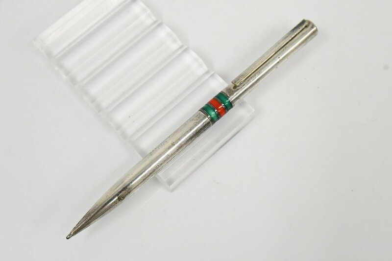 GUCCI グッチ S-43000 メタリックシルバー ツイスト式ボールペン 20744722