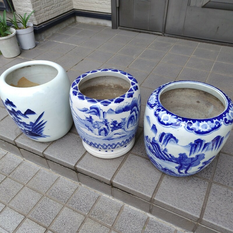 手焙り火鉢　色々3個　陶器　(中古) 火鉢