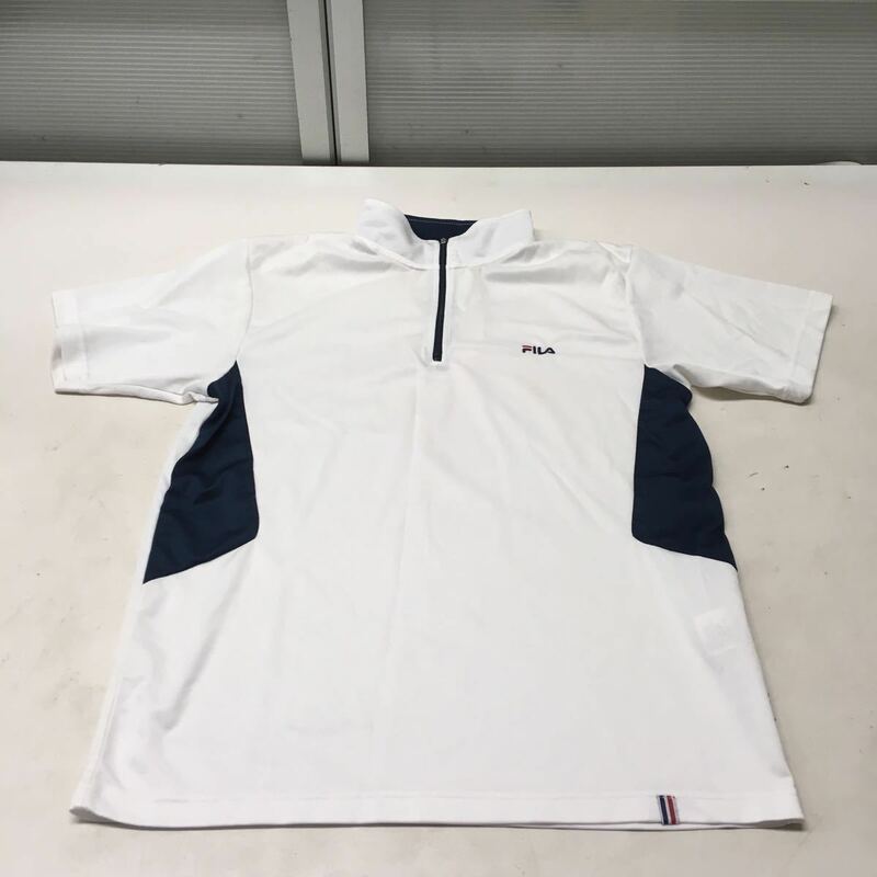 送料無料★FILA フィラ★ハーフジップ 半袖Tシャツ　トップス★メンズ　Lサイズ#51106sjj21