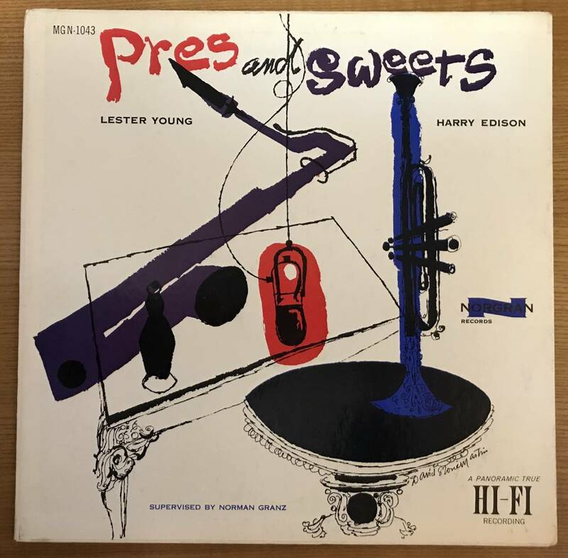 PRES AND SWEETS / LESTER YOUNG, HARRY EDISON 　NORGRAN MGN-1043 original盤