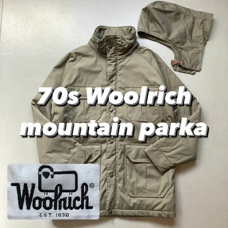 70s Woolrich mountain parka 70年代 ウールリッチ マウンテンパーカー カーキ色
