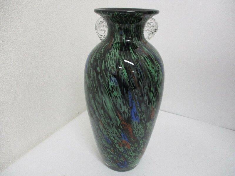 未使用　長期保管品　ガラス製　花瓶　工芸ガラス