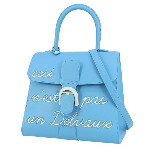 デルヴォー DELVAUX ハンドバッグ ショルダーバッグ 2WAY ルーモア MM ブルー h-g235