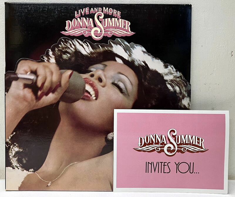 X184311▲US盤 LIVE AND MORE DONNA SUMMER 2LPレコード(2枚組) フライヤー付 ドナサマー/ライブ/Last Dance/I Feel Love/I Love You