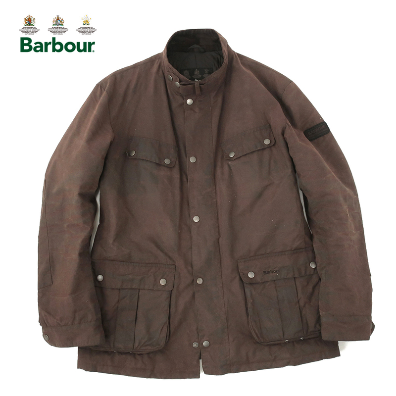 Barbour INTERNATIONAL DUKE ベルトレス 中綿ジャケット オイルド　ブラウン XL