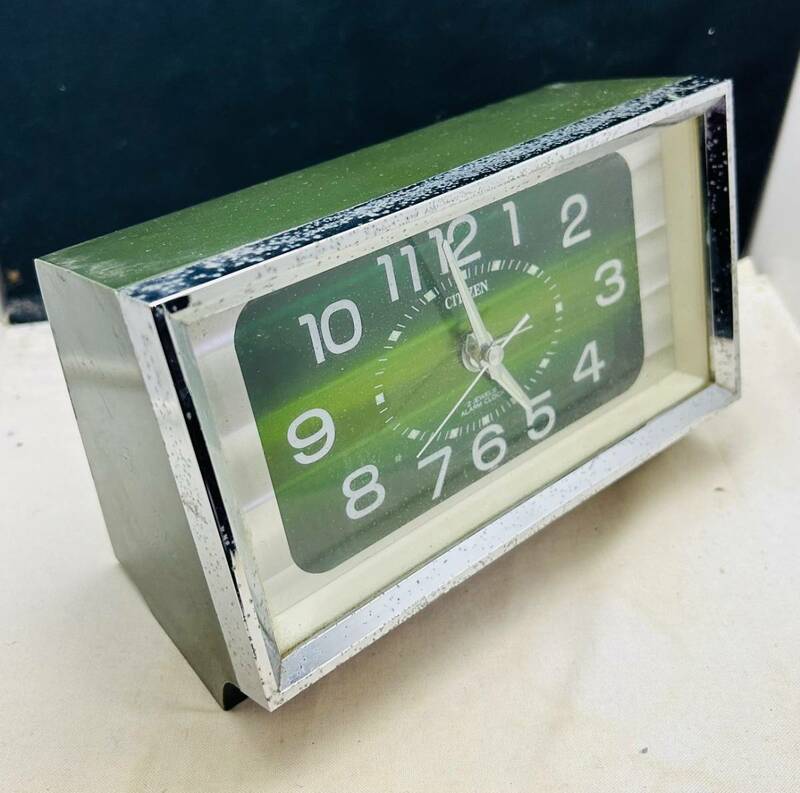 3/稼働品 70年代 シチズン 手巻き アラーム クロック 時計/ミッドセンチュリー スペースエイジ パントン カルテル