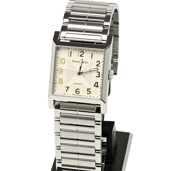 新品同様 ティファニー 1837 メイカーズ27mm スクエア ウォッチ 67460677 直営店購入品 メンズ 腕時計 TIFFANY＆Co.