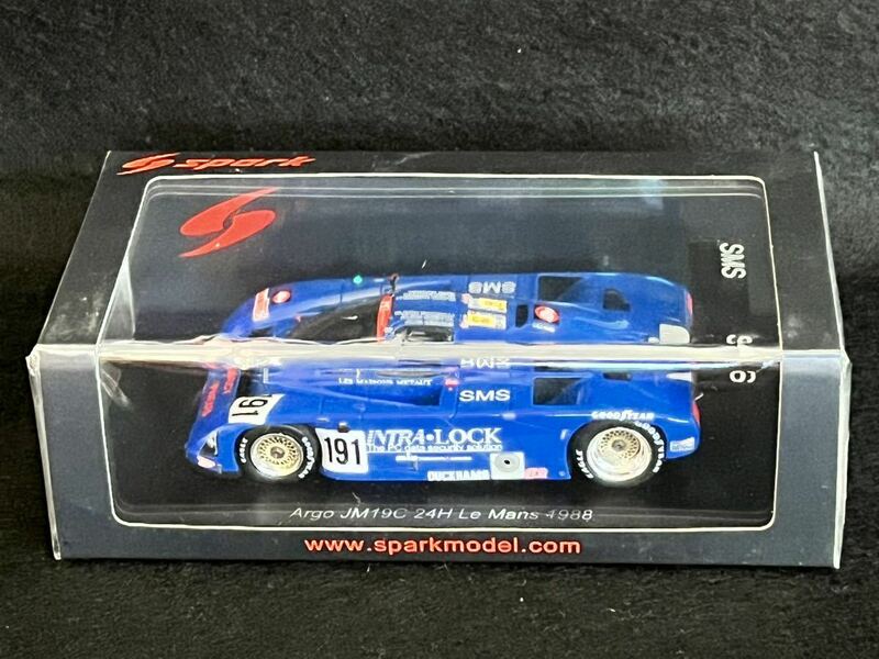 spark 1/43 Argo JM19C #191 O.Iacobelli_A.Iannetta_J.Graham 1988 Le Mans S7319