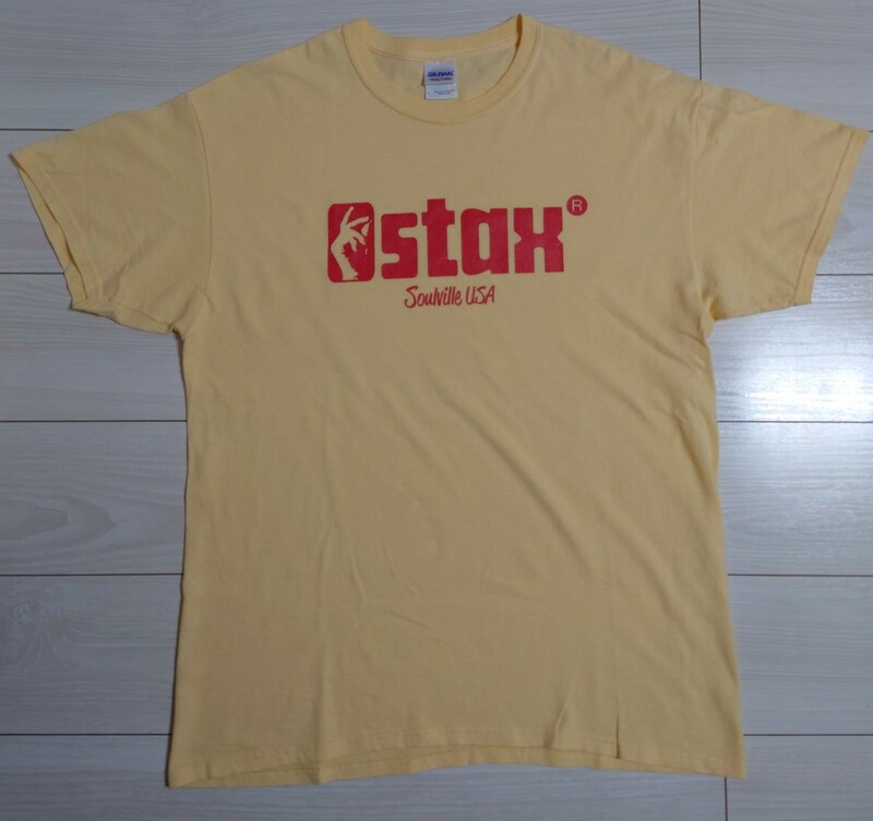 送料無料　stax records　L　Tシャツ　USED　スタックス・レコード／（検）オーティス・レディング　サム＆デイヴ　ブッカー・T&ザ・MG's