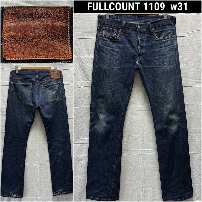 FULLCOUNT フルカウント 1109 w31 旧モデル ステッチ有り 日本製 XX 鬼ヒゲ 66